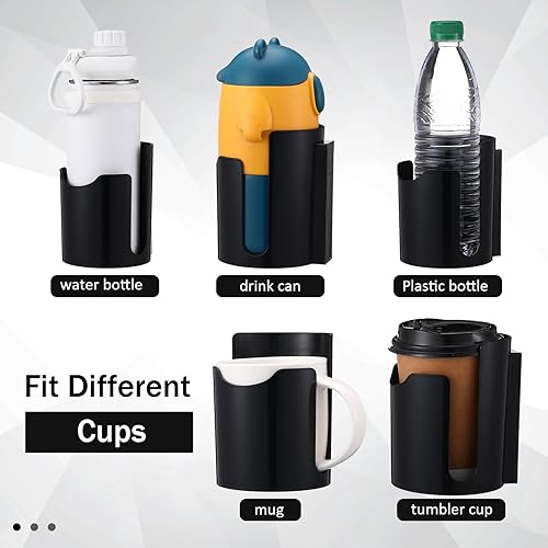 Vista 4 de Honeydak Paquete de 2 portavasos magnéticos resistentes para automóvil, soporte magnético universal para latas, tractor, camión, imán fuerte, se