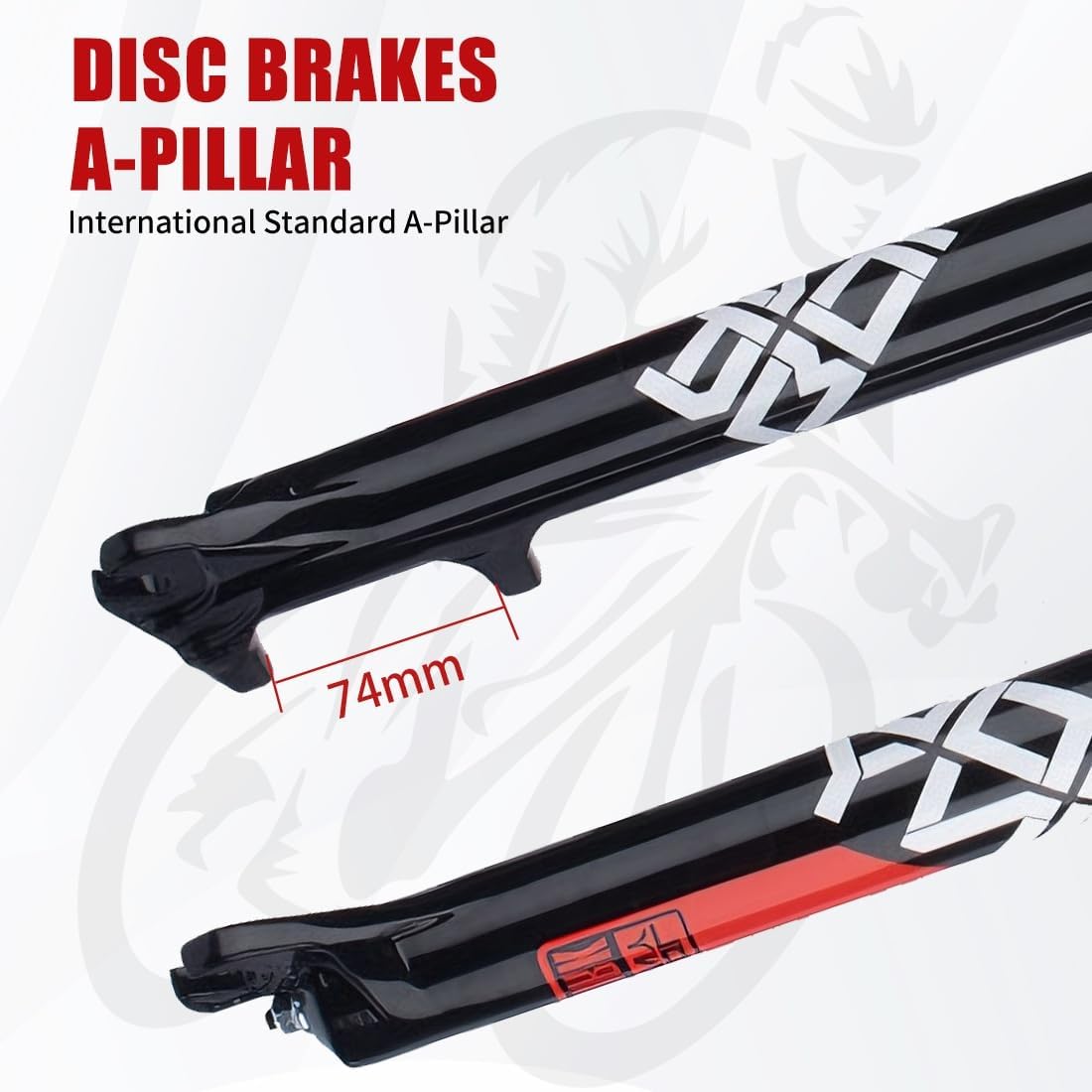 バイクサスペンションフォーク 26/27.5/29 "MTB アルミ合金自転車メカニカルフォーク QR 1-1/8"