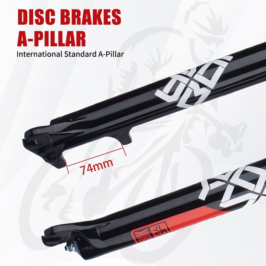 MTB Forcella Ammortizzata Bici 26" 27.5 29" Dritto 1 1/8" Olio/Primavera Corsa 100mm Freno Disco Blocco Manuale QR 9mm