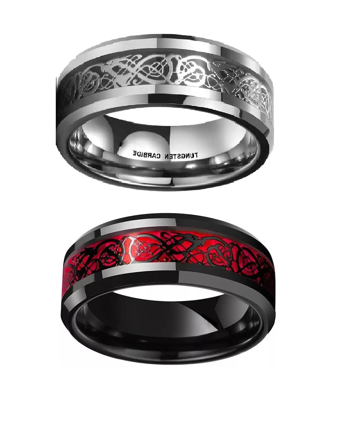 iga collection Combo Valentine Red Silver Dragon Ring-picture-12