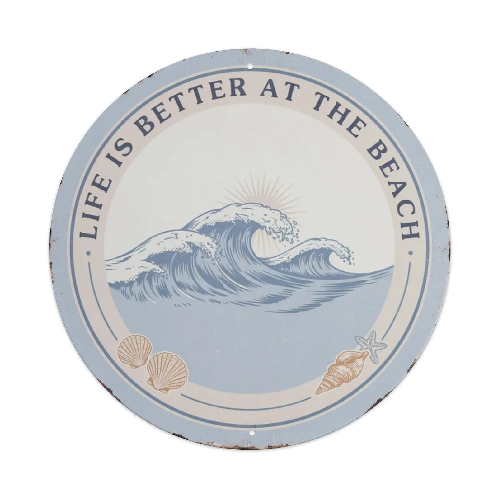 Life Is Better At The Beach Metal Tin Sign Plaque