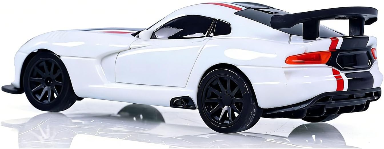 2.4G Remote Control Racing Car 4311G 1/43 High Speed Gyroscope RC Drift Vehicle 4WD Ready to Run Mini Car Toy Radio Battery Hobby Grade Model for Adult(White)