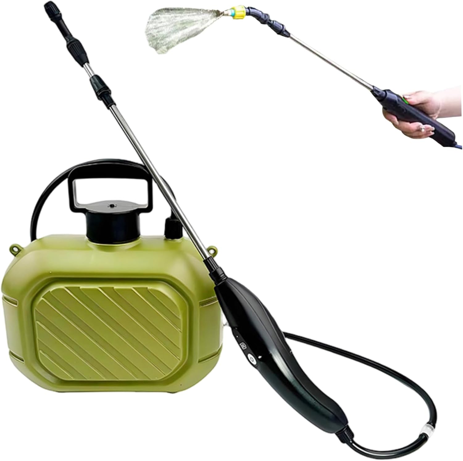 Battery Powered Sprayer, Electric Sprayer, 5L/1.32 Gallon Battery Powered with Retractable Wand & Rechargeable Handle for Planting Lawn Yard Garden, Blue, Electric Garden