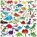 Lemostaar Wall Stickers - Decorative Dinosaur Stickers for Boys & Girls - 77pcs Colorful Assorted Dinosaur Wall Decals for Bedroom, Baby Nursery, Classroom, Playroom and More