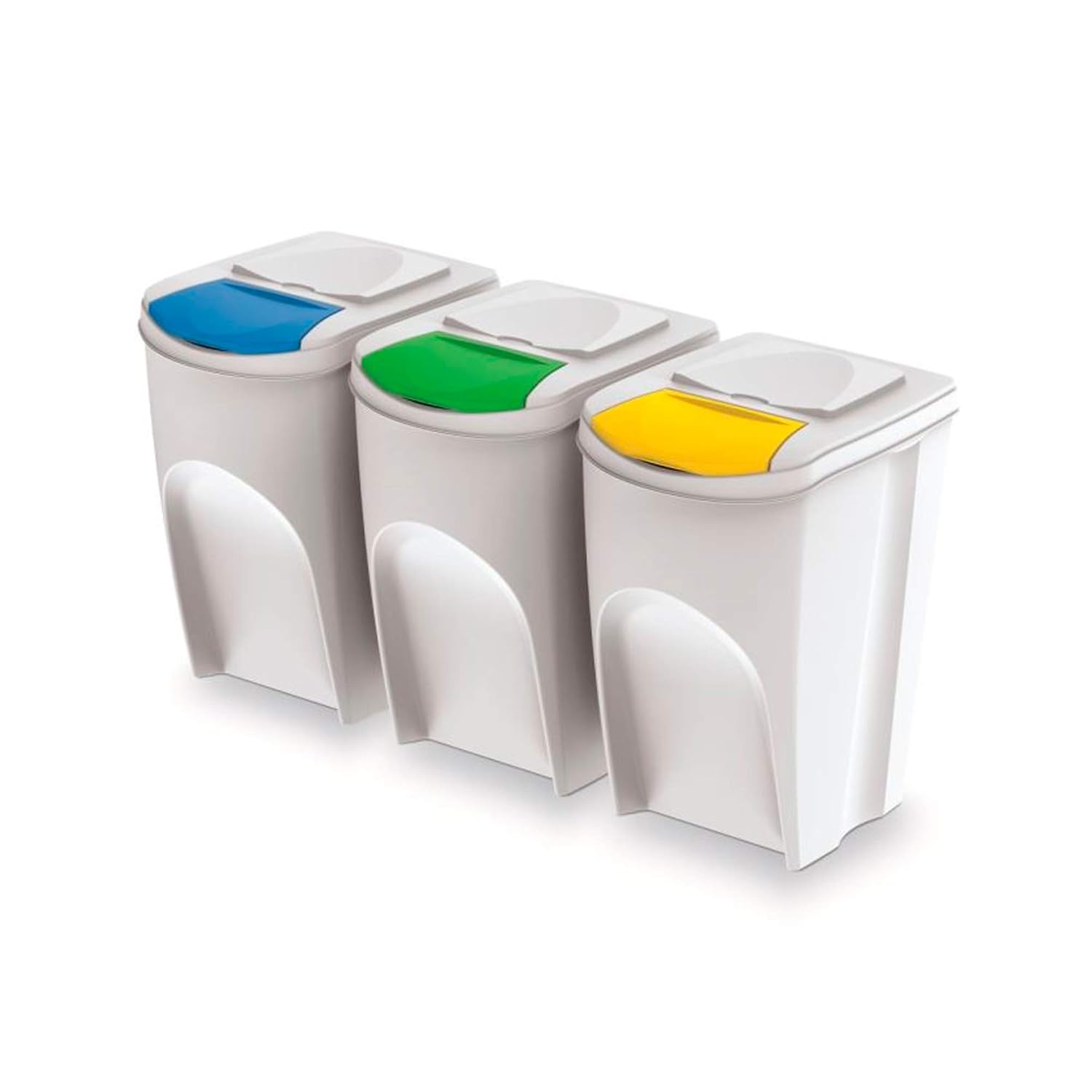 rg-vertrieb Mülleimer Abfalleimer Mülltrennsystem 100L - 4x25L Behälter Sorti Box Müllsortierer 3 Farben (Anthrazit