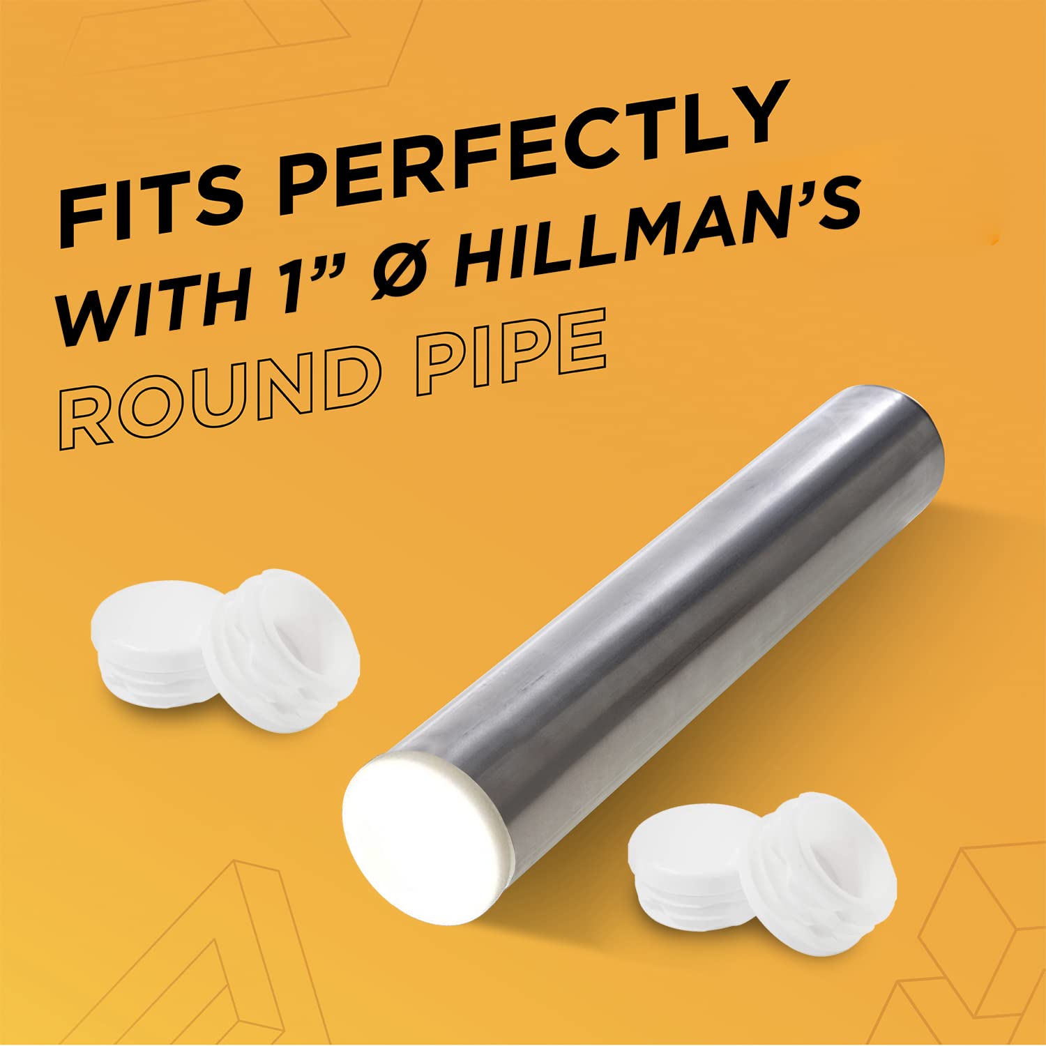 Prescott Plastics 1 Inch Round White Plastic Plugs (10 Pack) - Chair Leg Floor Protectors, Tubing End Caps - View #9