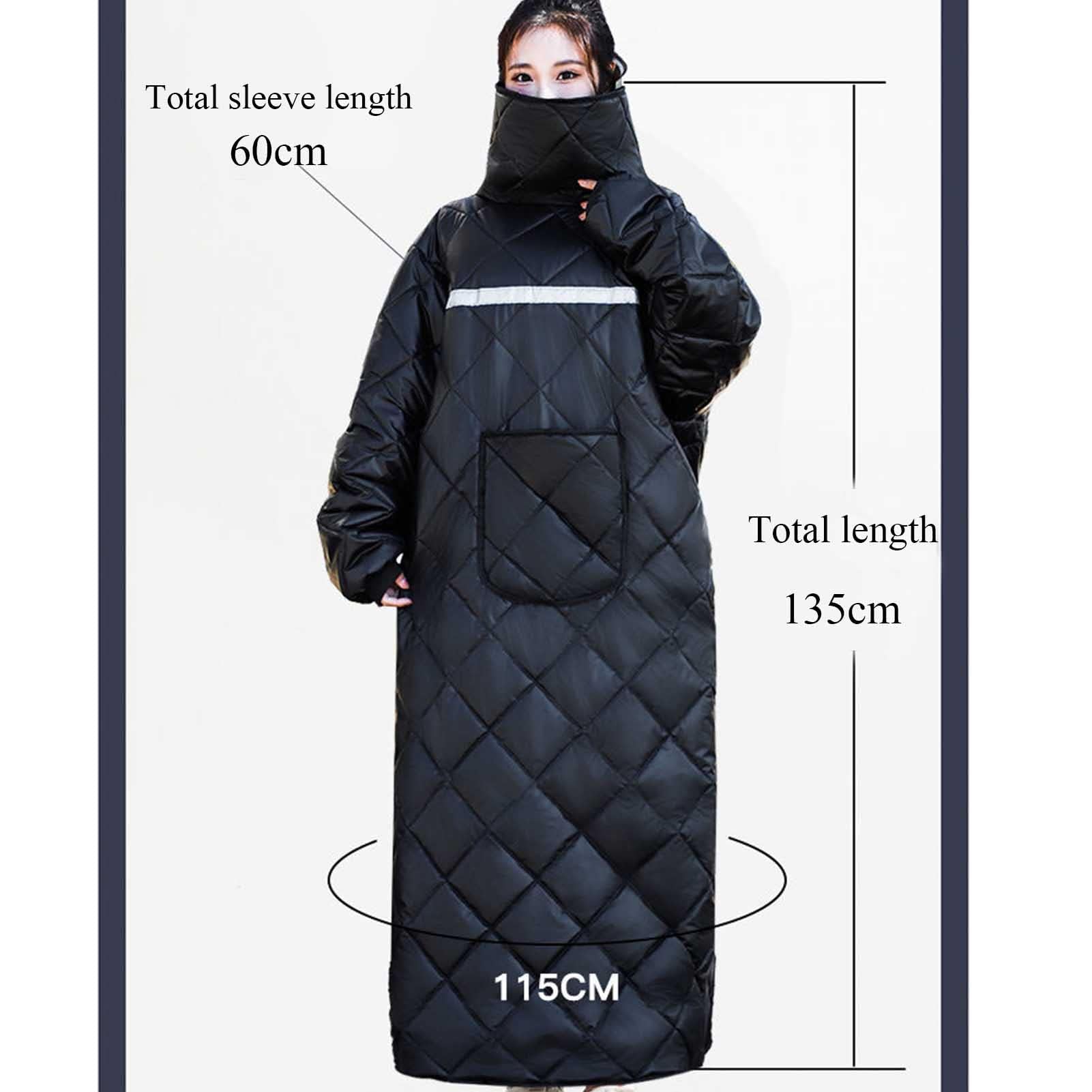 Manta cálida de cuerpo entero para silla de ruedas de invierno | Manta impermeable y portátil para silla de ruedas con mangas y bolsillo para adultos | Mantas para piernas de silla de ruedas para
