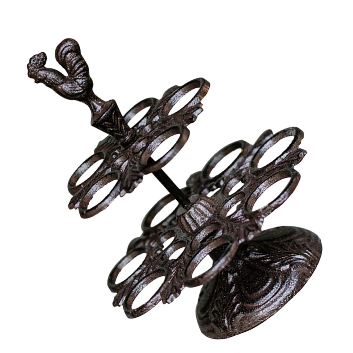Operitacx Porta Huevos de Hierro Negro Diseño de Gallina Retro para Cocina