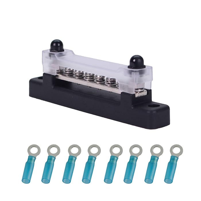 Buy 6 Terminal Bus Bar Kit 150A Bus Bar Block with Cover & Heat