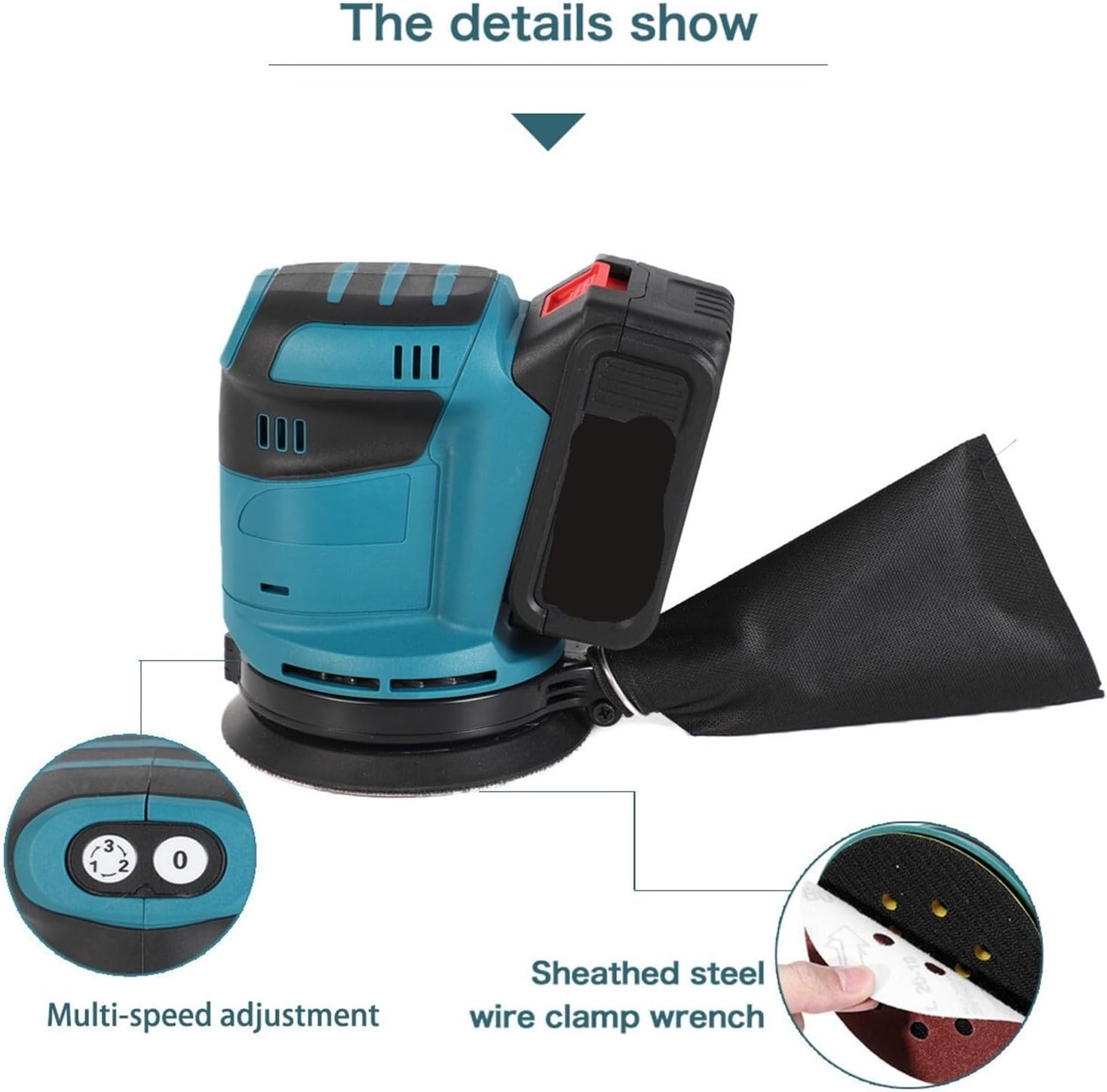 3 Speed 125mm Sandpaper Wood Grinder Polishing Machine Sander Random Orbit Electric Sander Power Tools Multiple Applications