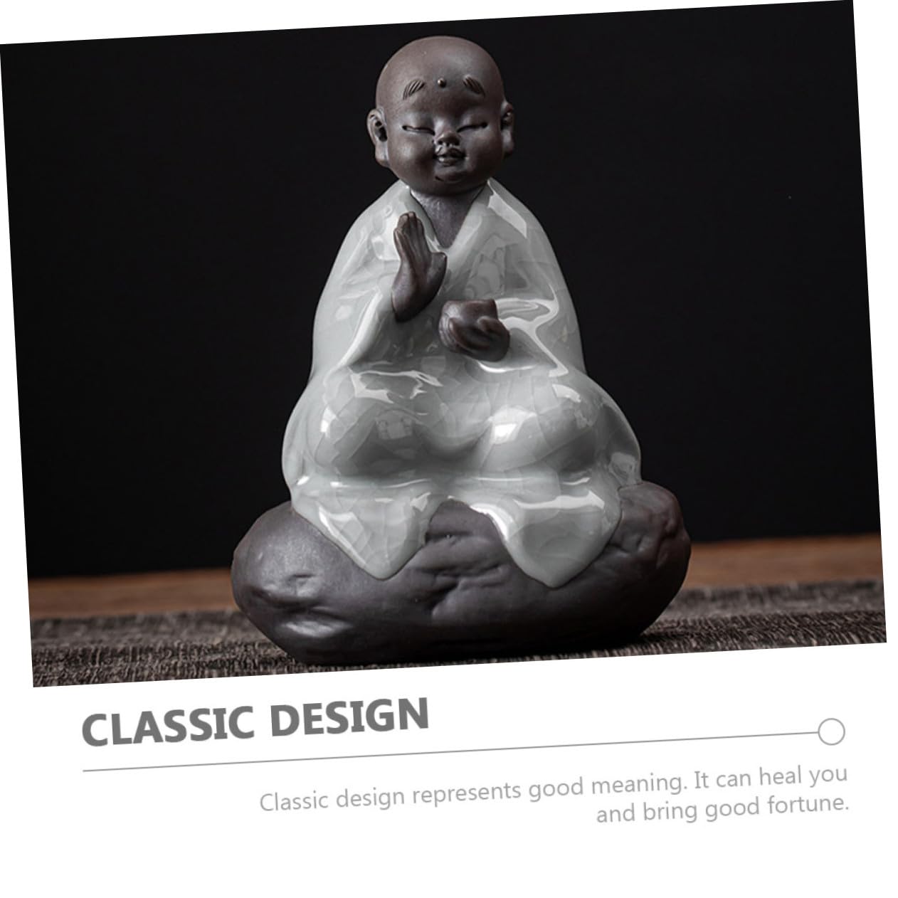 VICASKY Filtro per Tè Sfuso in Ceramica Nero Statua, Infusore Multi-funzionale e Smontabile per Decorazioni Casa in Stile Classico