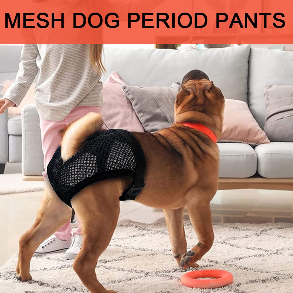 Mesh Dog Period Pants Mesh Reusable Female Dog Nappies Mesh Female Dog Wrap Washable Wraps Panties Suitable for Small and Medium Dogs M - Image 2