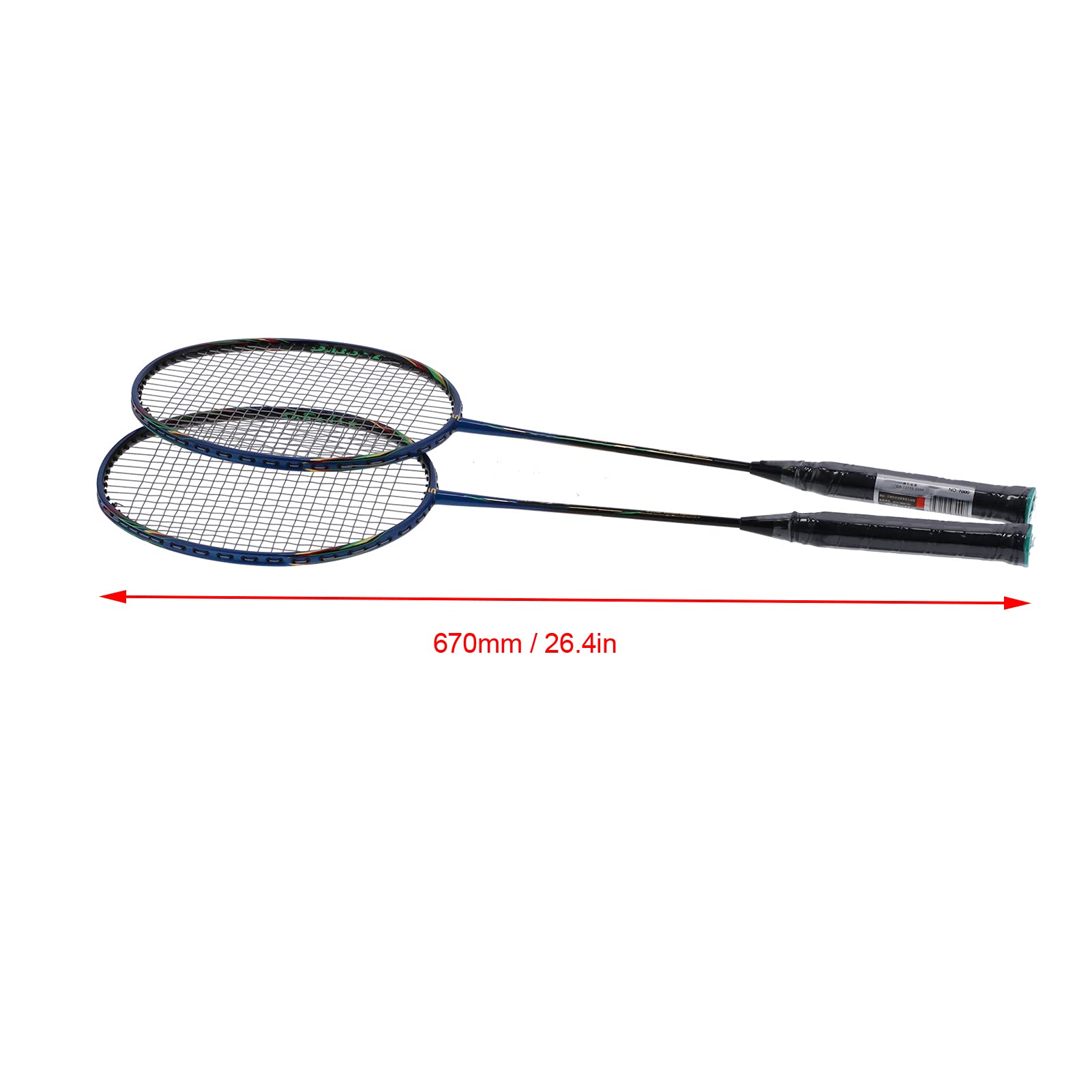 Set di Racchette da Badminton per 2 Giocatori in Composito di Carbonio Leggero per Sport All'aria Aperta per Adulti 2 unità