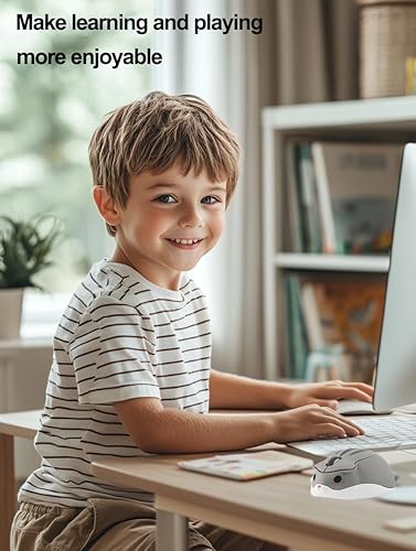 Ratón inalámbrico Bluetooth con forma de hámster, kawaii, divertido, portátil, ergonómico, silencioso, ligero, silencioso, inalámbrico, para PC,