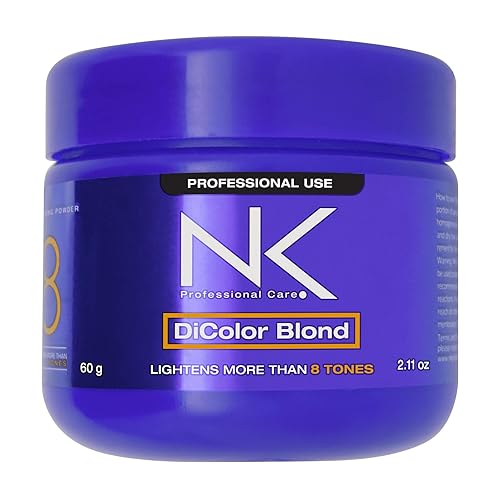 Miniatura 2 de NK Professional Care DiColor Rubio Polvo blanqueador aclarador para el cabello blanqueador para el cabello Aclara +8 tonos sin dañar el mechón