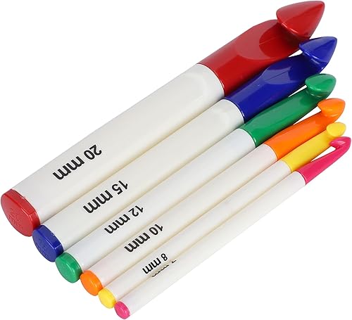 Ganchos de ganchillo grandes, juego de 6 ganchos de ganchillo con asas ergonómicas, agujas gruesas, accesorios de manualidades para mujeres