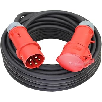 CEE High Power Cable 400 V 16 A 5 x 2.5 mm  H07RN-F Mennekes Plug / Coupling 2 m