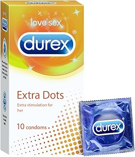 Durex Condoms, Extra Dots - 10 Count