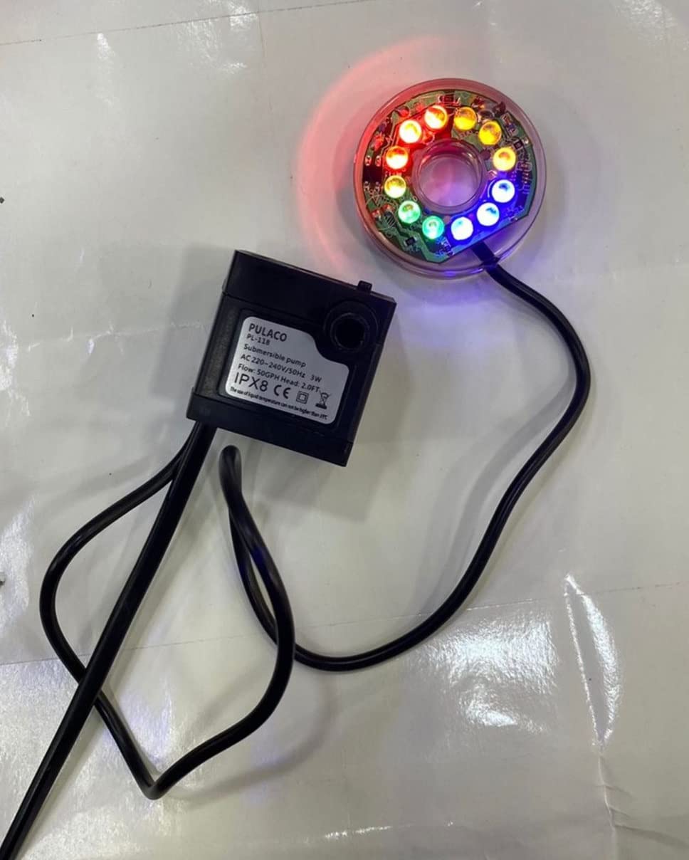 Asian Pumps & Machineries 3W Ac 220V Submersible Fountain Aquarium Pump with 12 LED Lights 200L/H 2 (B09FZ5SDDX) Amazon Price History, Amazon Price Tracker