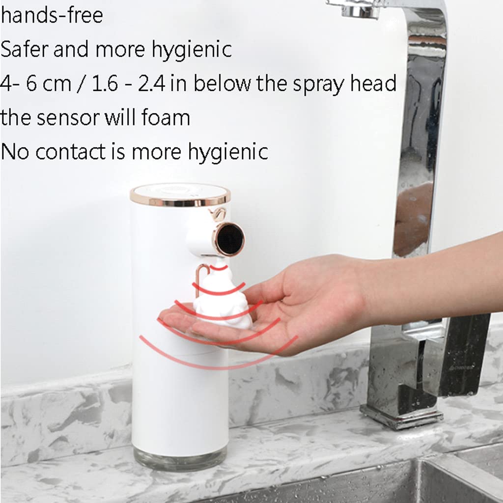 Praktyczny Smart Sensor Zeepdispenser USB Oplaadbare Aanrecht Dispenser 300 ml/10.6 oz Grote Capaciteit Plastic Fles Schuim Type popularny