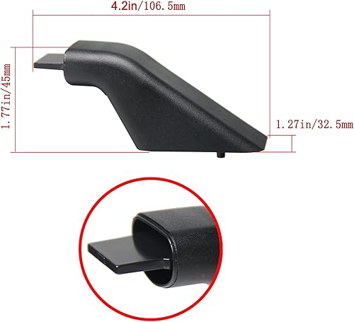 Miniatura 2 de Paquete de 2 tapas de repuesto para mango de horno WB7X7183, color negro, para estufa de pared, hornoestufahorno, rango de repuesto AP2019449