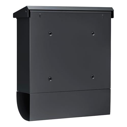 Burg Wächter Briefkasten mit Zeitungsfach und Namensschild, Verzinkter Stahl, Einwurf-Format DIN C4, Inkl. 2 Schlüssel, Set Vario ANT, Anthrazit (ähnlich RAL 7016), SET VARIO 86720 ANT