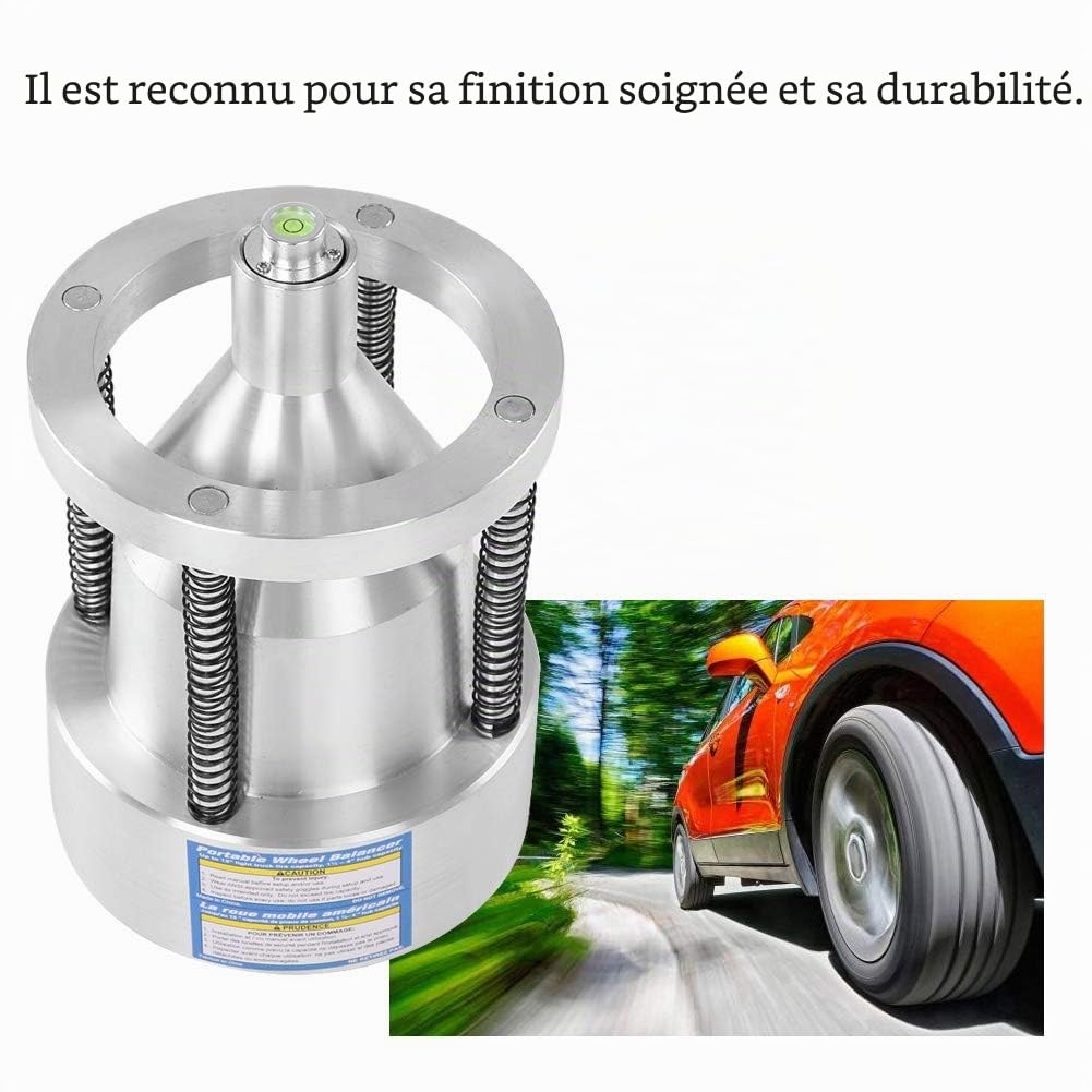 Équilibreur de pneu de roue de moyeux portables, équilibreur de réparation de roue de camion léger de longue durée avec niveau à bulle pour voiture