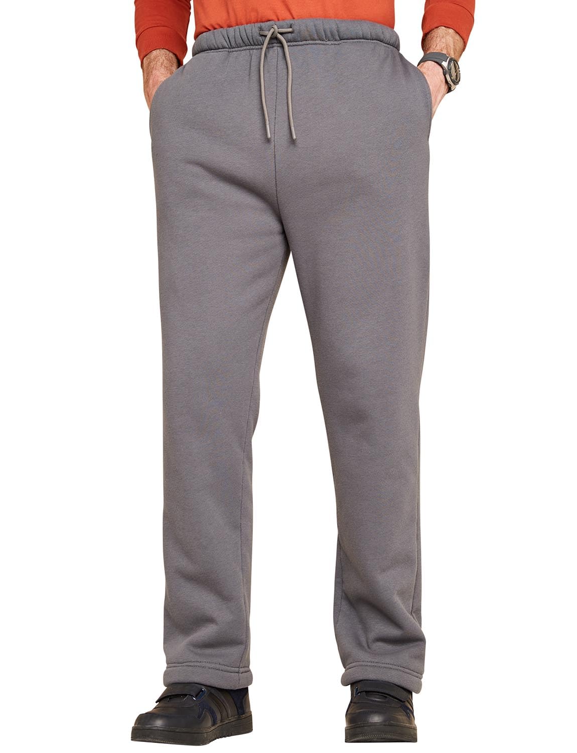 Pegasus Men's Sherpa-Lined Knitted Jog Pant Warm and Cozy Charcoal 48W / 29L