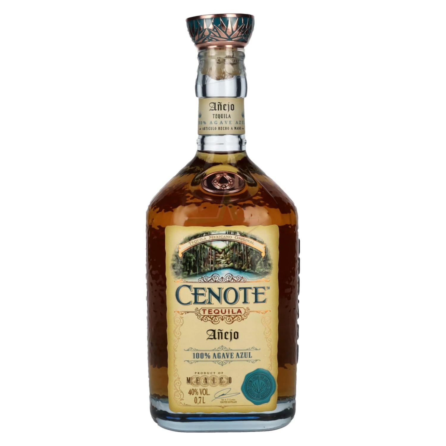 Cenote Tequila Añejo 100% Agave Azul 40,00% 0,70 lt.