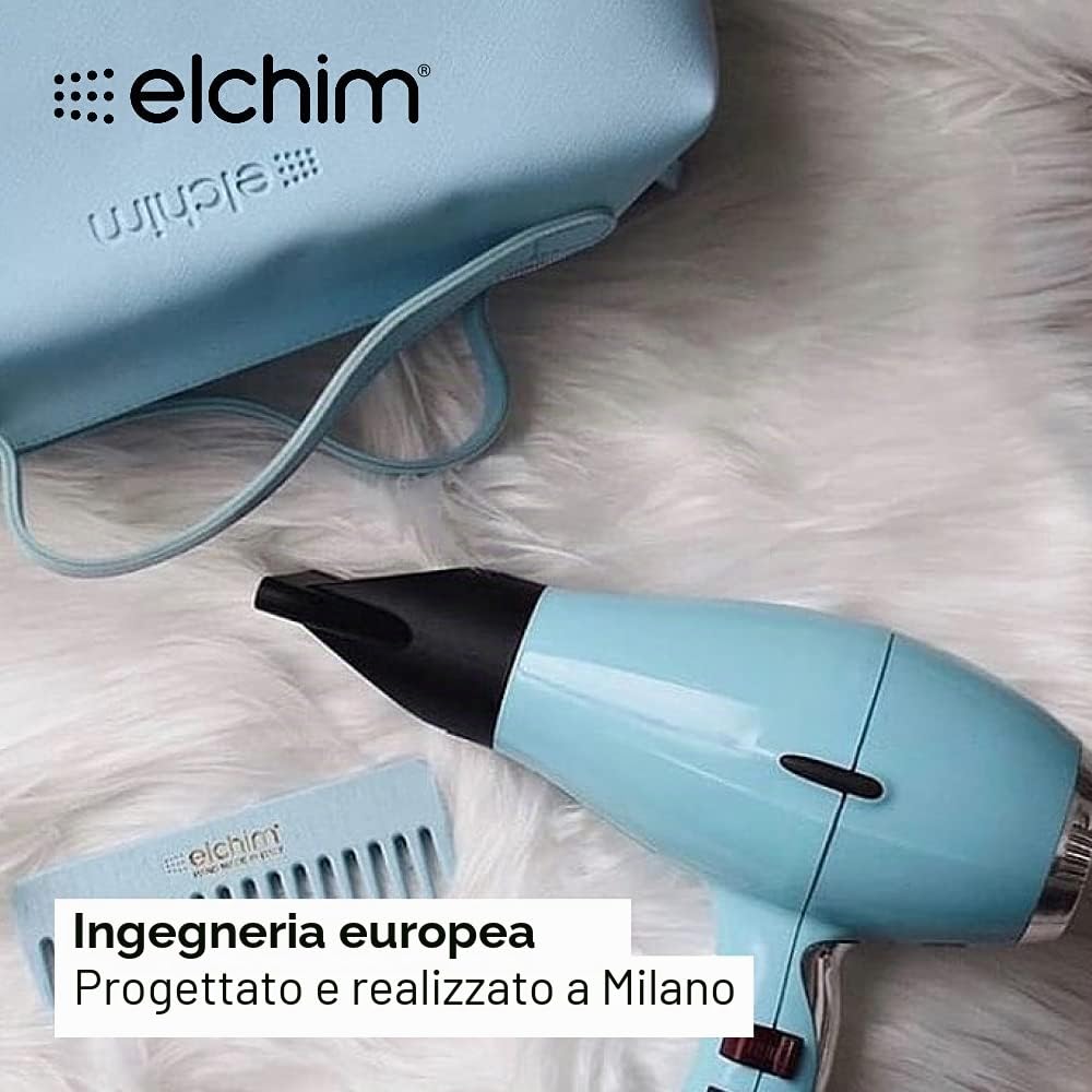 Phon per capelli Elchim Light Fifties Edition | Asciugacapelli Professionale Made in Italy | Leggero Potente e Silenzioso | Basso Consumo Energetico | Sistema Ionic e Ceramic | Asciugatura Rapida
