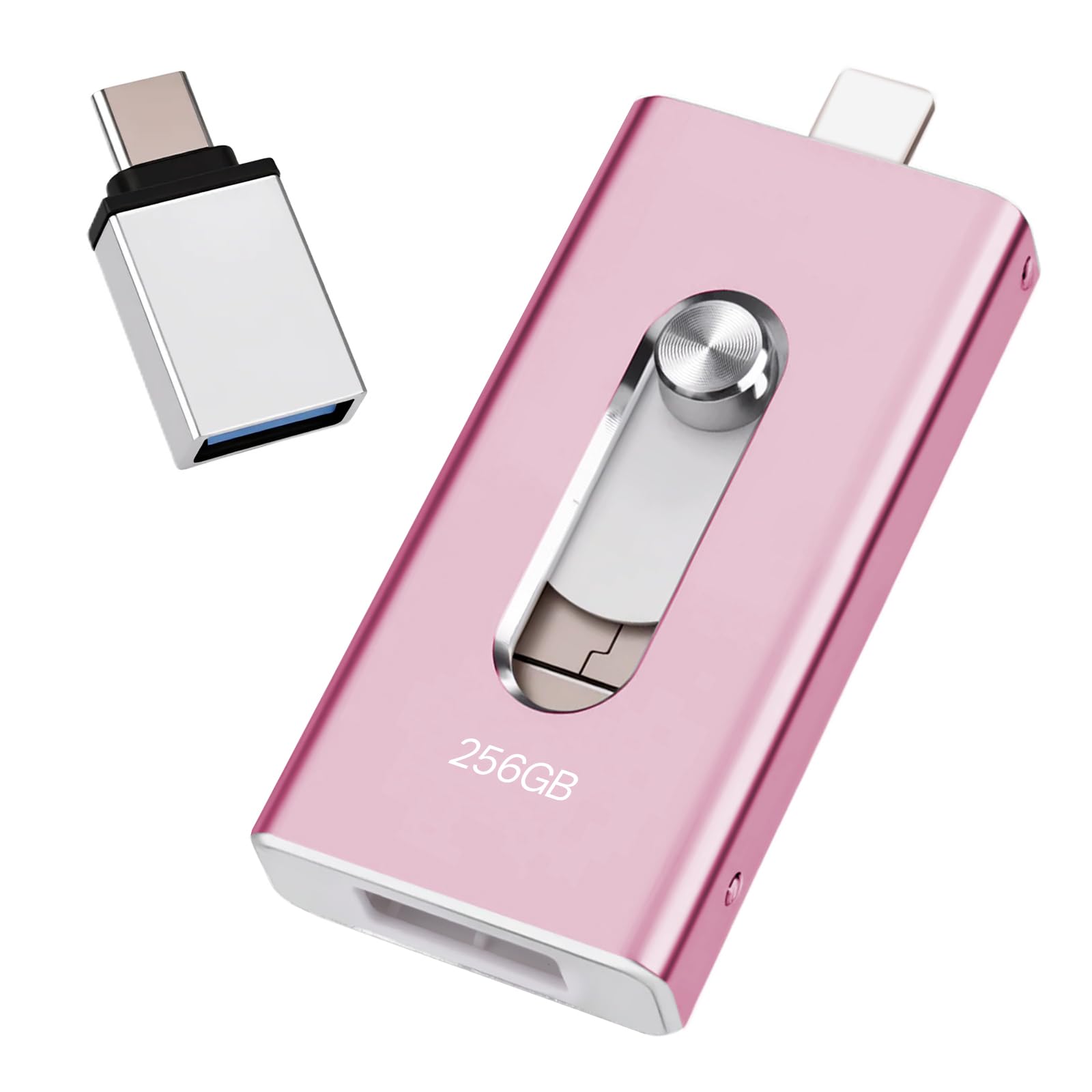 chiavetta usb da 256 gb mfi certificata per iphone ipad android pc con 4 in 1 trasferimento foto e video senza app