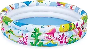 Piscina Inflável Infantil Redonda 180L 107cm x 25cm Portátil Compacta Fácil de Inflar Ideal para Quintal Jardim e Varanda