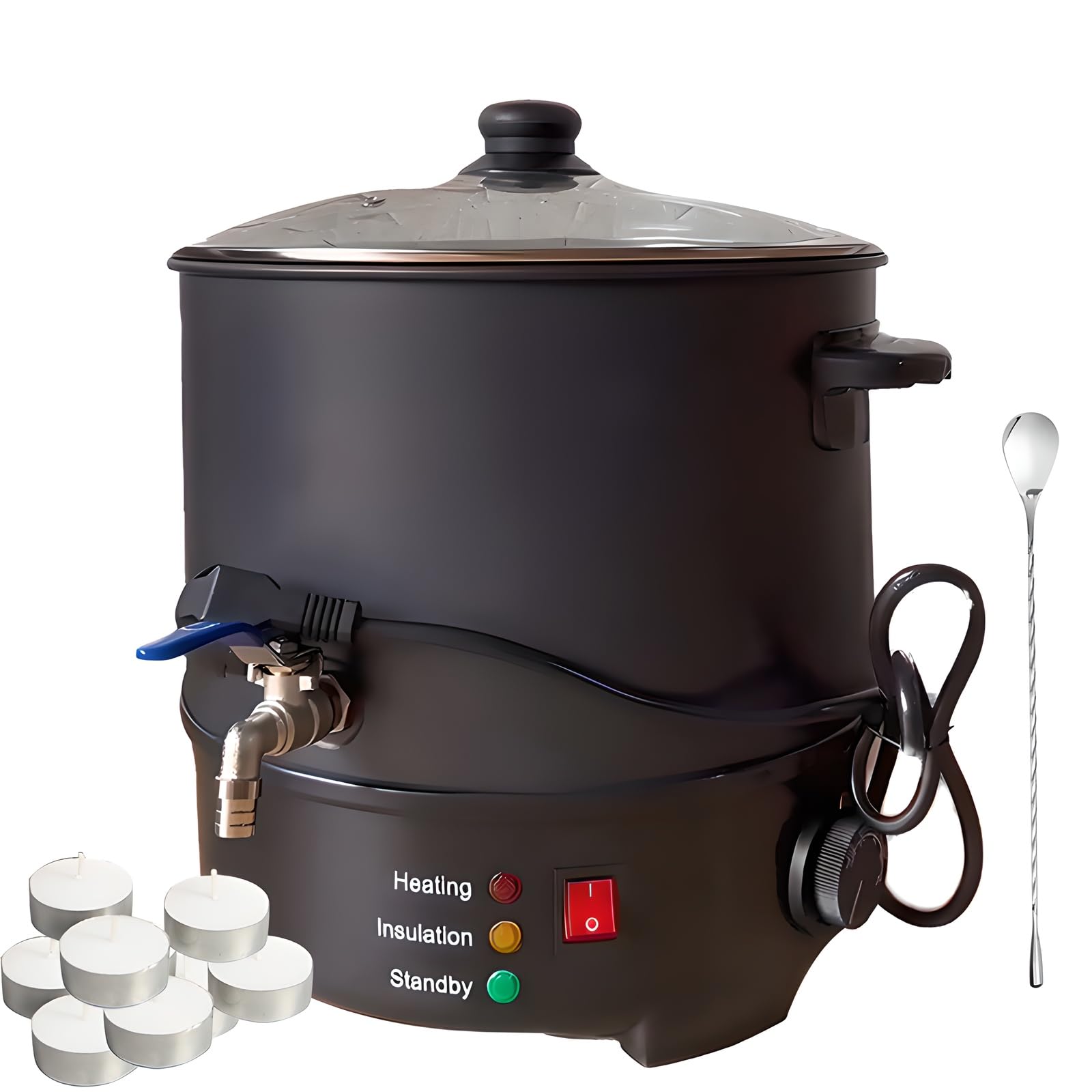 6L duży wosk do tyłu, wosk do tworzenia świec, elektryczny pojemnik do topnienia wosku, rób własne świece, topiciel, oleje z zapachu, wytwarzanie świec DIY, idealne dla początkujących dla dorosłych