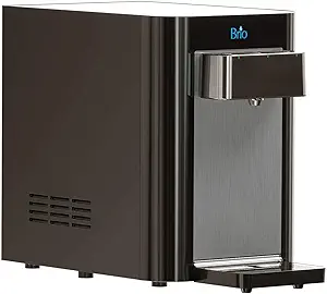 Brio Self-Cleaning Countertop Bottleless Water Cooler Dispenser - with 2-Stage Water Filter and Installation Kit, Tri Temp Dispense, UV Cleaning - Black