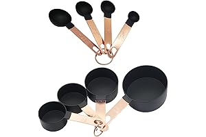 Deluxe 8-Piece Measuring Cup and Spoon Set: The Epitome of Culinary Precision in Black