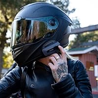 Vista 5 de Cardo PACKTALK Edge - Sistema de comunicación Bluetooth para motocicleta, intercomunicador para auriculares, paquete doble