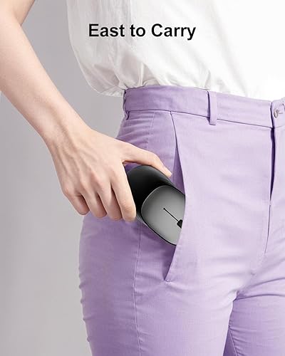 Miniatura 6 de Ratón inalámbrico Bluetooth, seguimiento óptico de 1600 DPI, 3 DPI ajustables, diseño compacto y portátil para manos pequeñas, PC, Mac, batería de