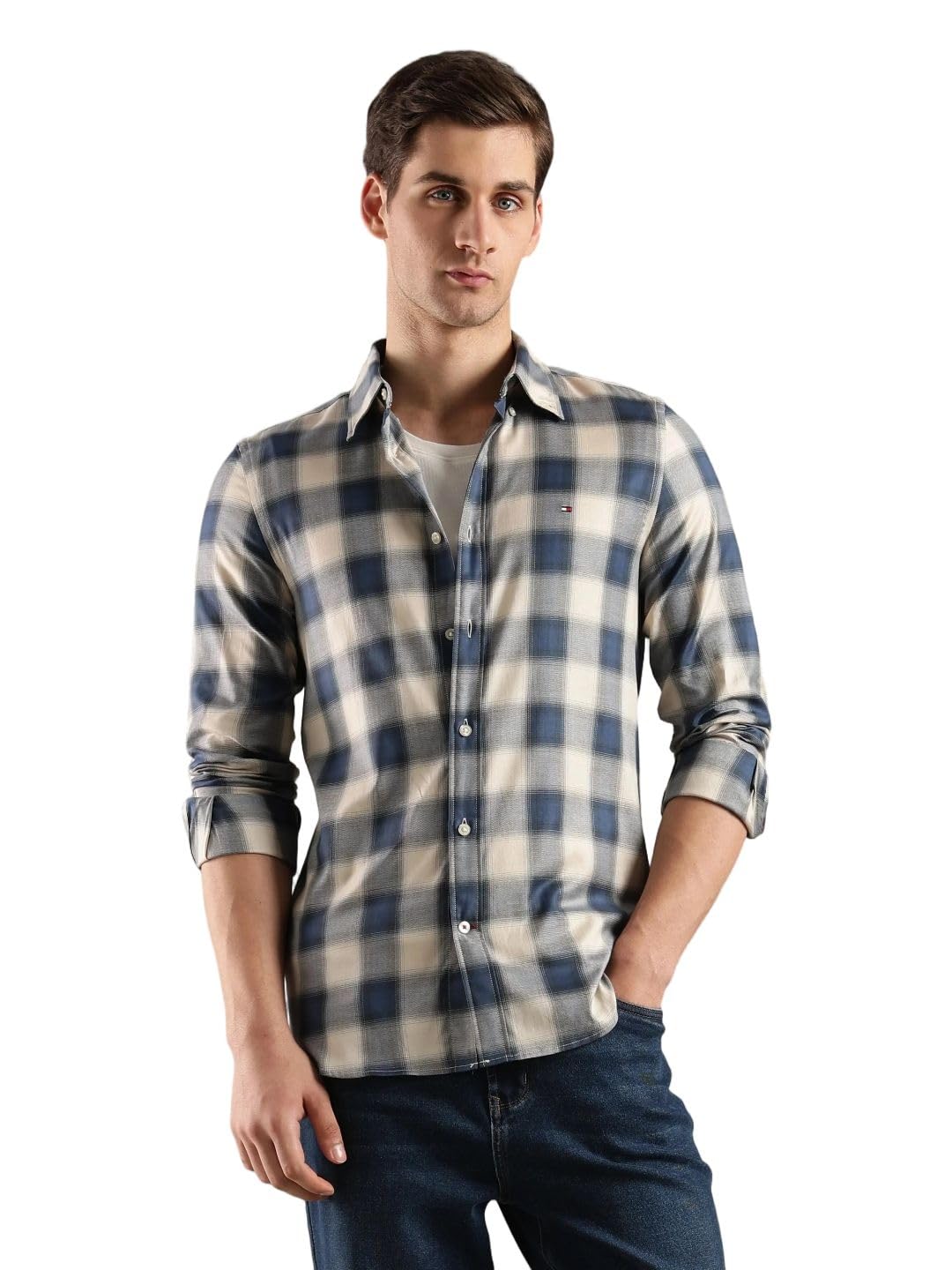 tommy hilfiger Checks Slim Fit Cotton Shirt-picture-43