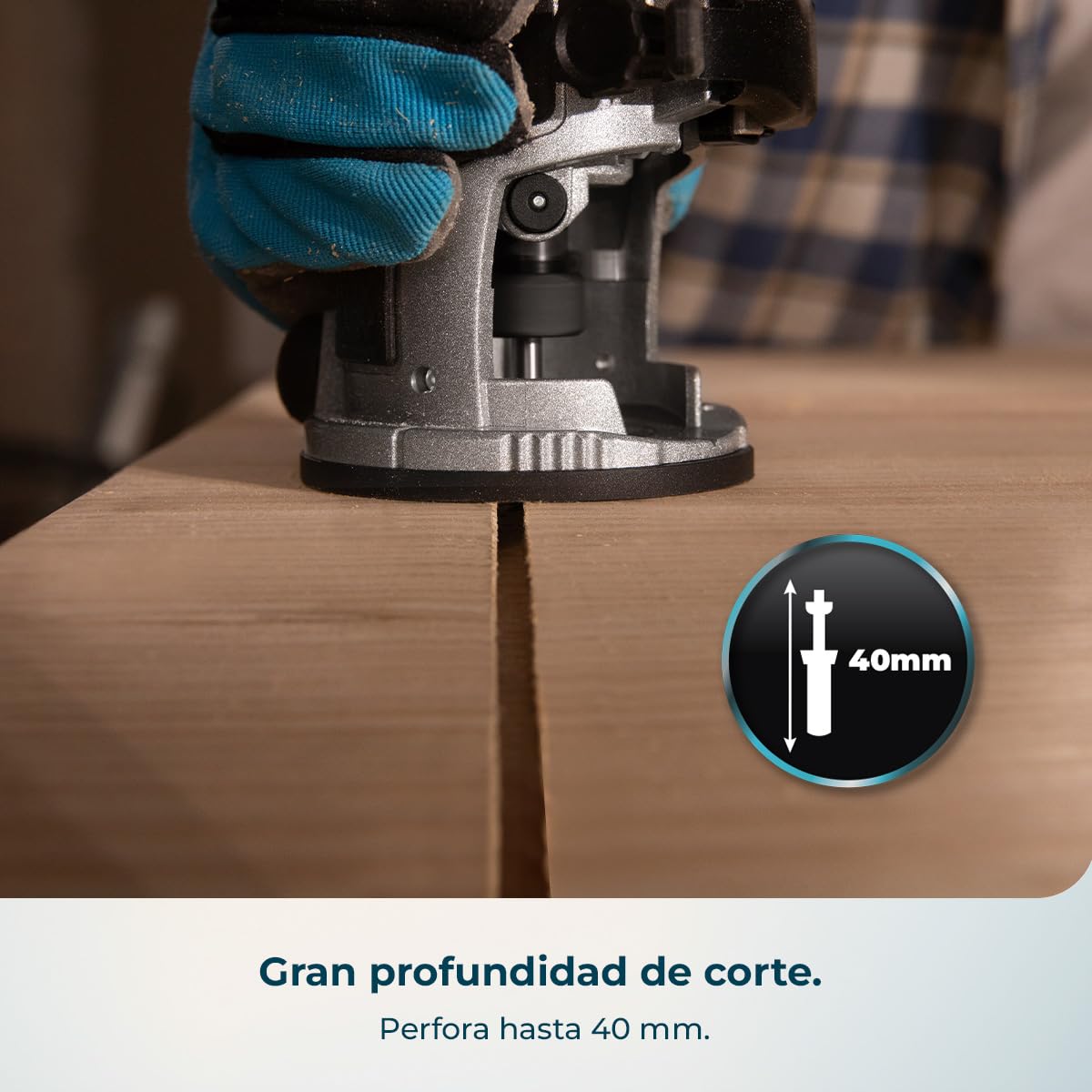 Cecotec Fresadora Eléctrica de Cable MultiShape 500. 710W, Incluye 5 Fresas y Cabezales de 6mm 6,35mm y 8mm, Velocidad y Profundidad Regulable, Cuerpo de Aluminio, Diseño Ergonómico, Tope Paralelo