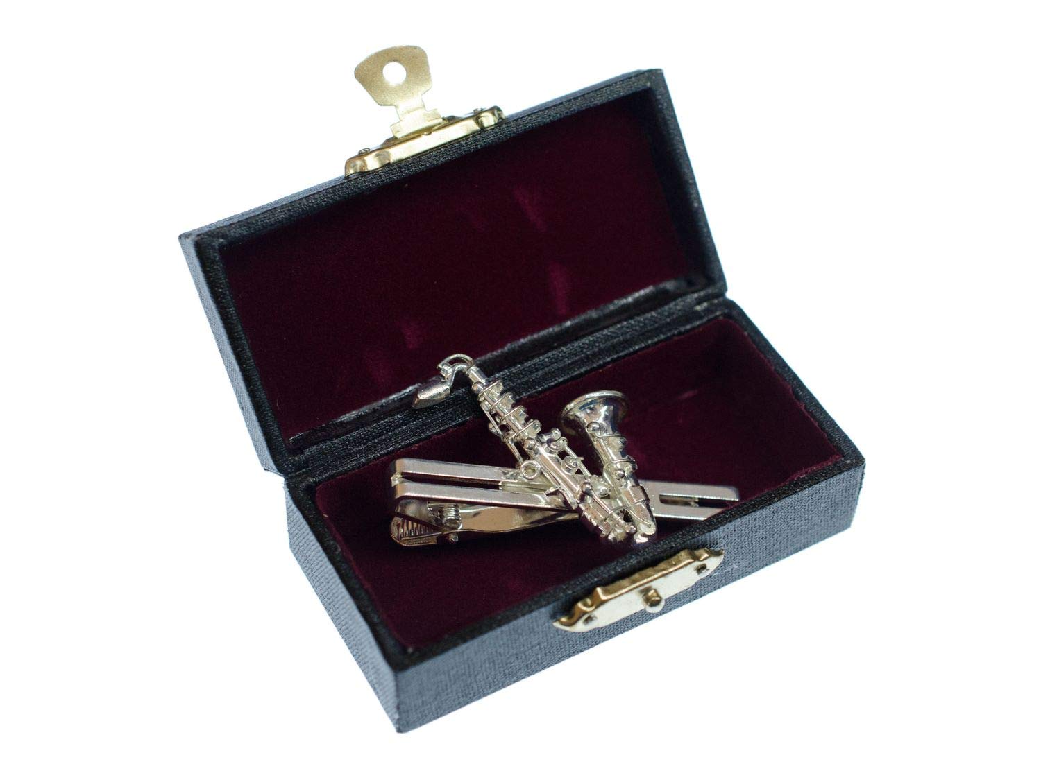 Miniblings Saxofon Krawattennadel Krawattenhalter Sax Saxophon Musik silber | Sorgfältig in Berlin gefertigt, mit Herrenschmuck und Männerschmuck