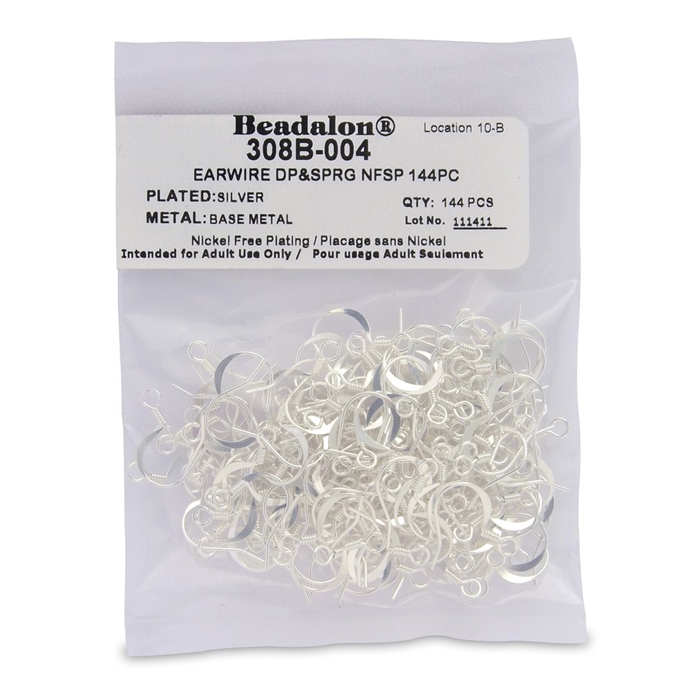 Oreilles sans nickel Beadalon plaqué argent pour oreilles sensibles