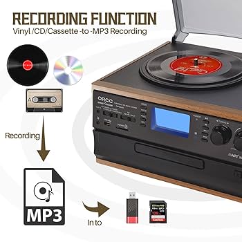 Amazon.com: ORCC 10-in-1 Vinyl Turntable Record Player with