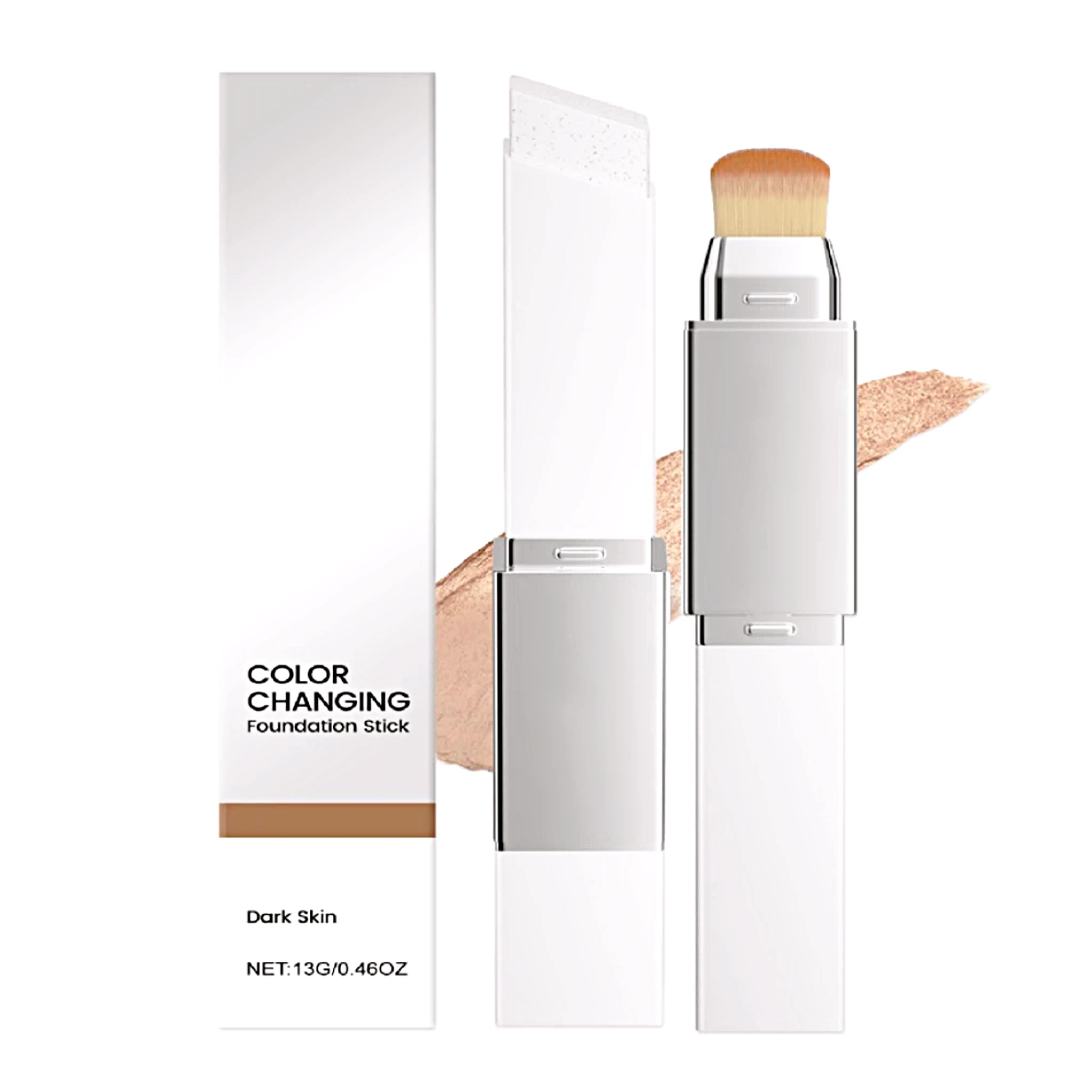 Blanc Cover Cream Stick V – Korean Color Changing Foundation Stick with Volufiline & Collagen – White Foundation Sticks for Dewy Skin–Korean Makeup Foundations Sticks with Detachable Brush (Natural) — view 10