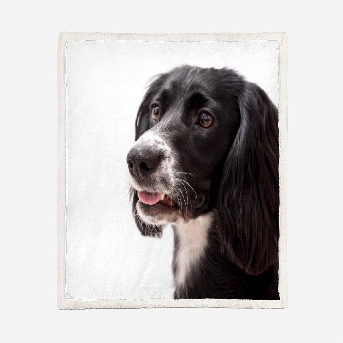 Plaid Couverture Polaire Chien De Chasse 3D Chien De Compagnie Douce Chaude Microfibre ete Hiver Couverture en Flanelle 150x200 pour Jeté de Canapé, Dessus de lit pour Enfant Fille Garcon