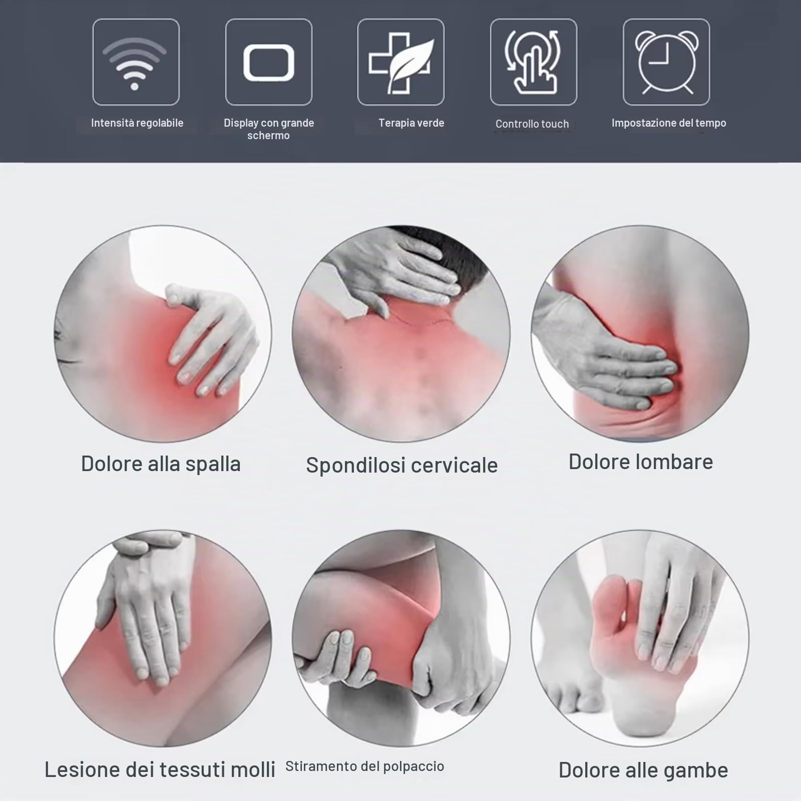 Macchina per Terapia ad Ultrasuoni,Macchina per Fisioterapia Ad Ultrasuoni 1,05 Mhz Portatile, Allevia Dolori Muscolari Articolari, Ingranaggi di Regolazione a 5 Livelli Massaggiatore