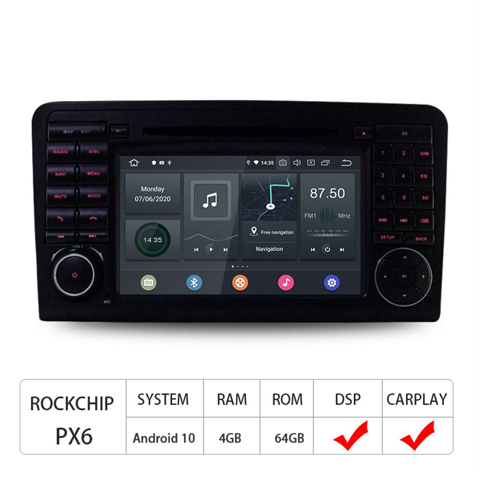 Odtwarzacz multimedialny samochodowy Stereo dla Audio GPS DVD