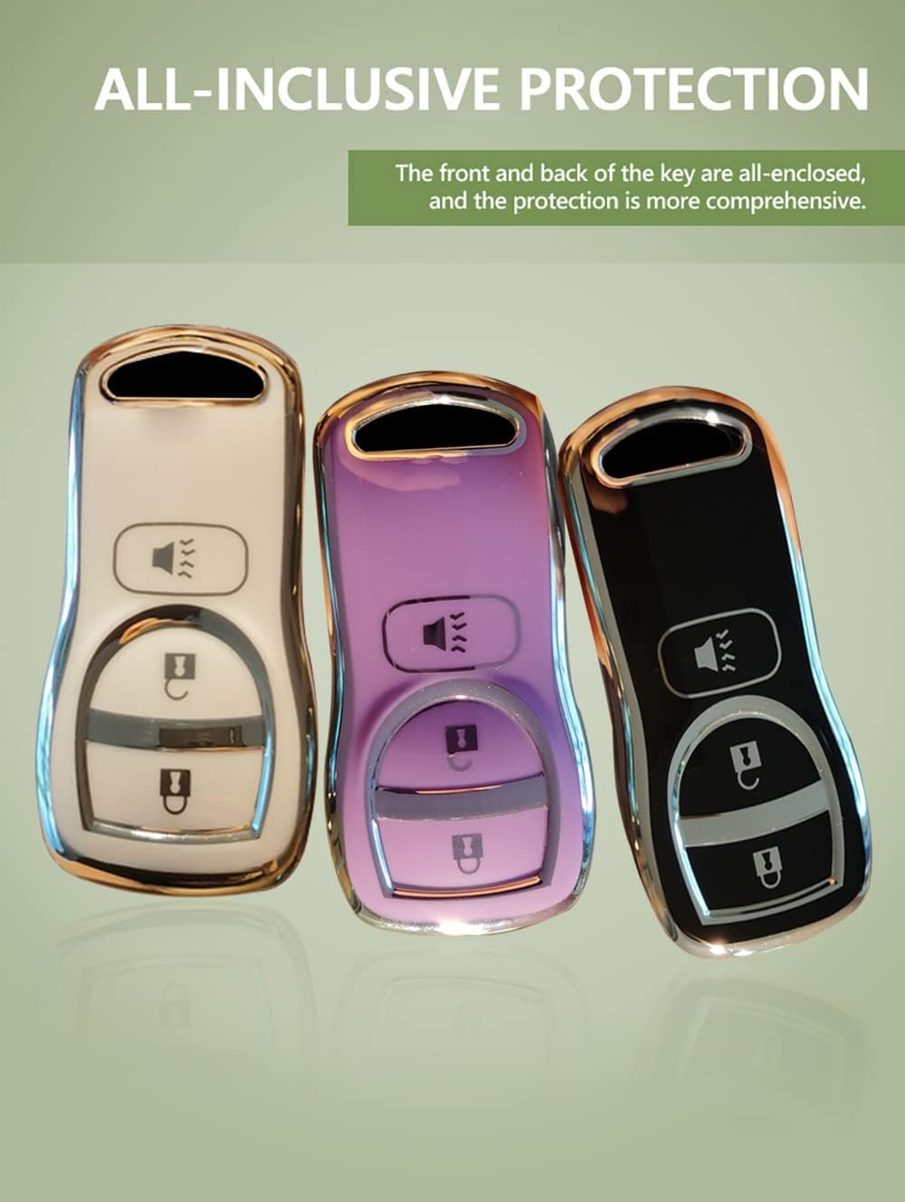 Ontto Funda De Llave De 3 Botones Para Nissan 2023