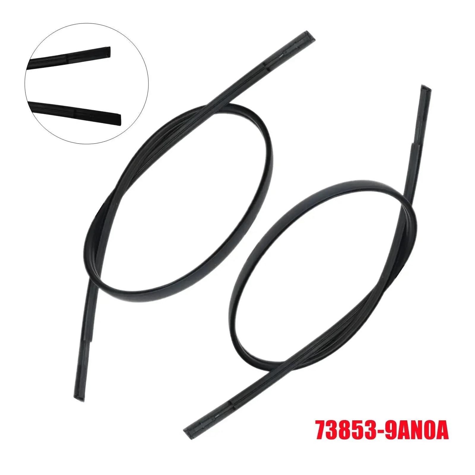 Striscia Tenuta Portiera 1 Paio 73853-9AN0A Per Nissan Per Sentra 2013-2018 Guarnizioni Laterali In Gomma Tetto Auto Finiture E Modanature Guarnizioni