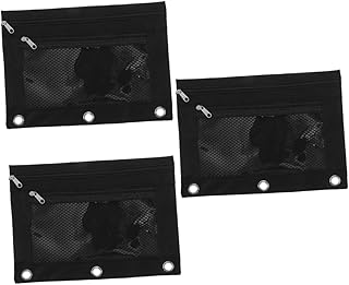 TEHAUX 3 Peças Bolsas De Lápis Com Zíper Bolsa De Arquivo De Pano Bolsa De Papelaria Com Zíper Porta-Canetas De Escrita Recipiente De Armazenamento De Lápis Pasta Estojo De Lápis Estojo