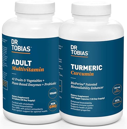 Dr. Tobias Multivitamínico y Cúrcuma Adulto Curcumina Apoyando la Inmunidad y Salud General